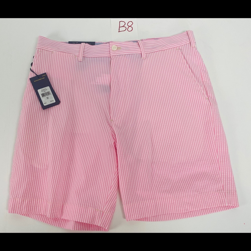Men's Polo Golf Ralph Lauren Shorts 34 Pink White
